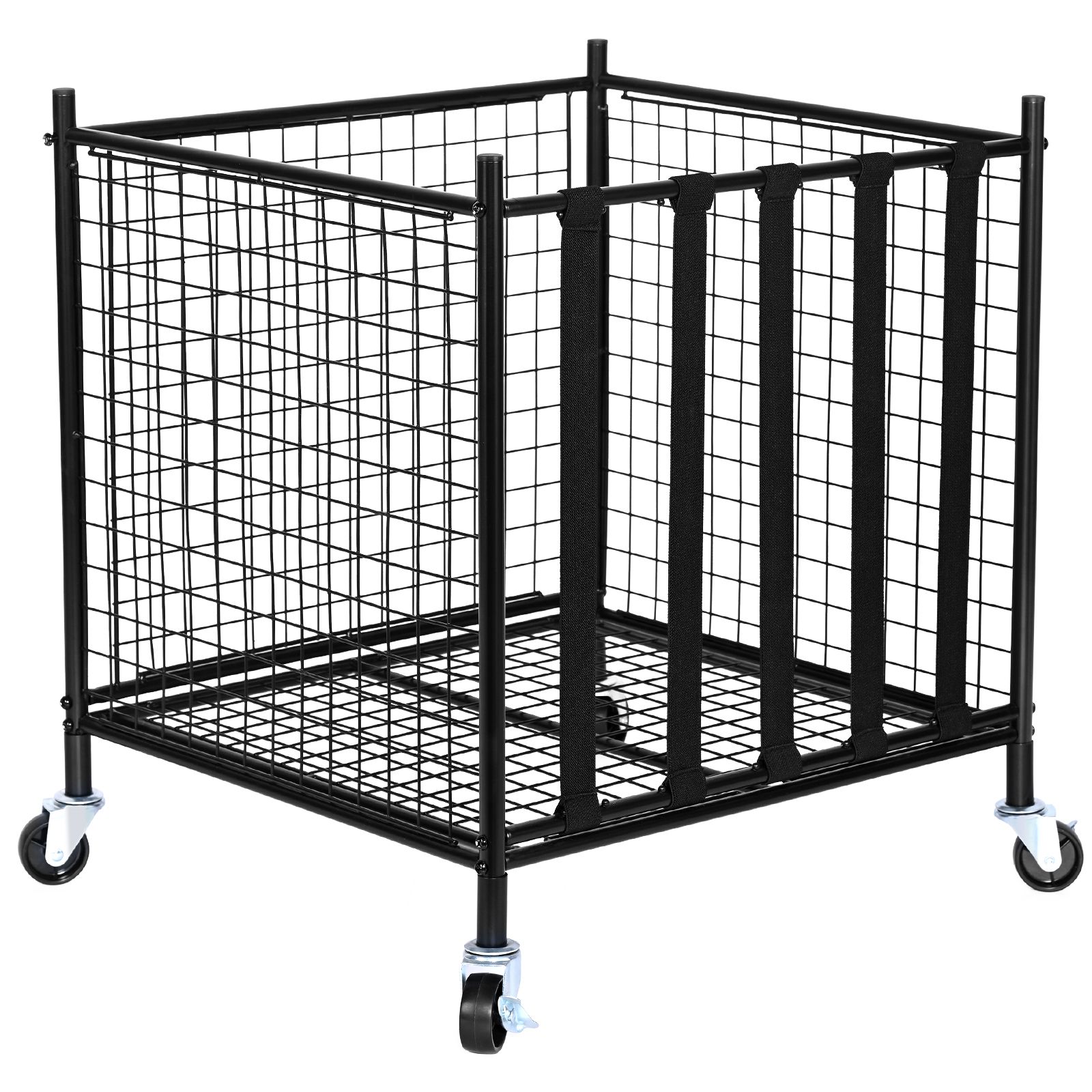 Sports Equipment Organizer - Rolling Sports Ball Storage Cart, Lockable