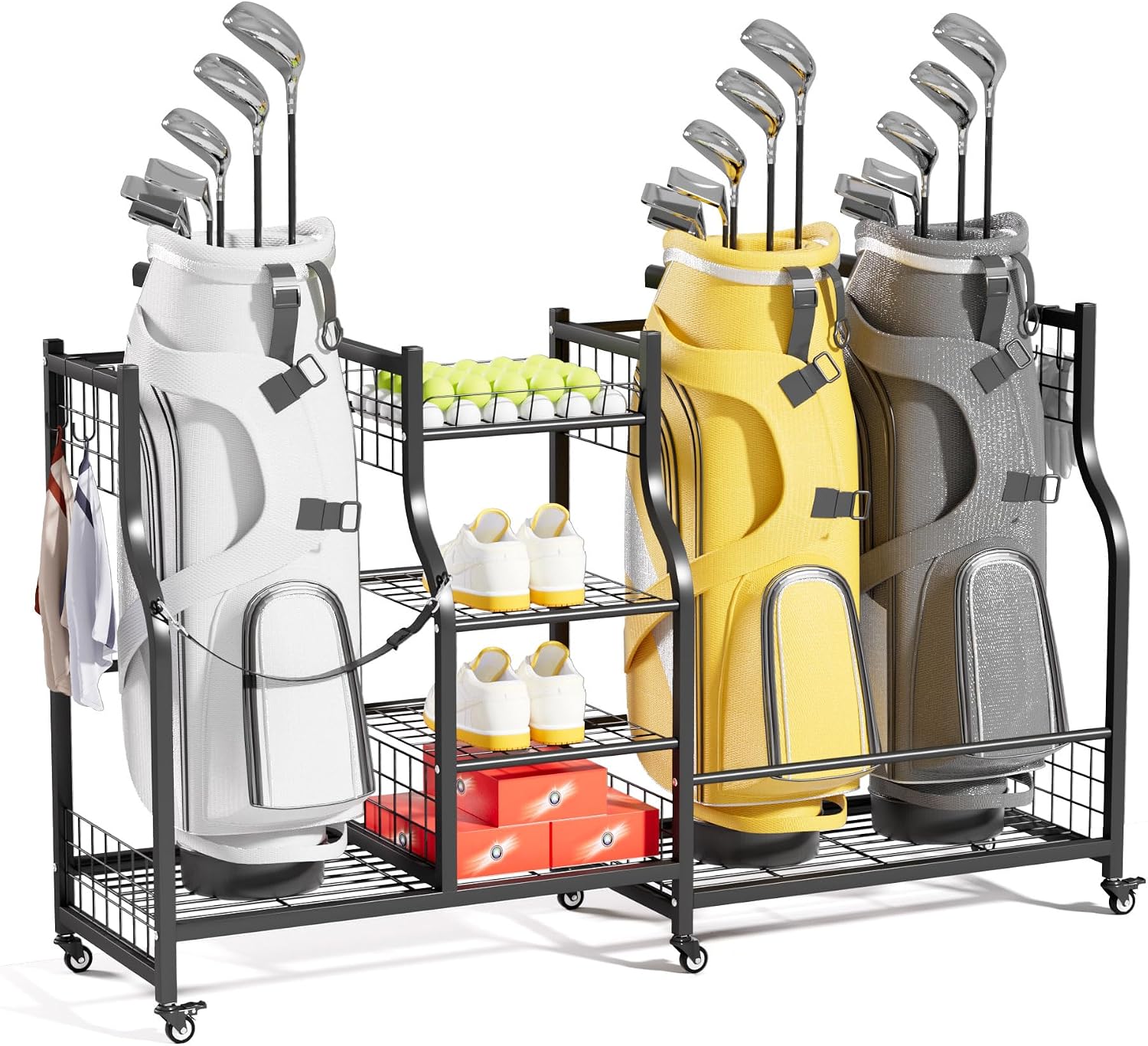 Sports Equipment Organizer - Golf Bag Storage Rack Organizer Heavy