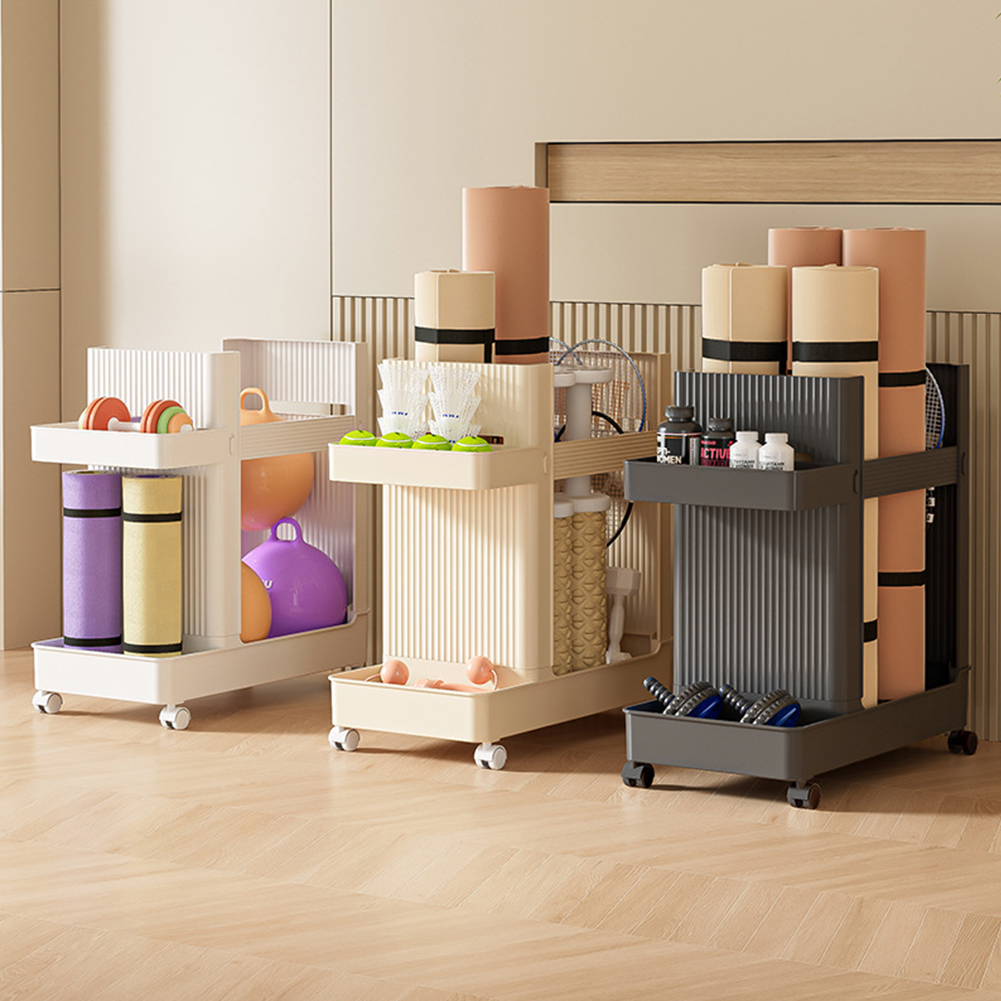 Sports Equipment Organizer - Gym Equipment Holder with Wheels Fitness