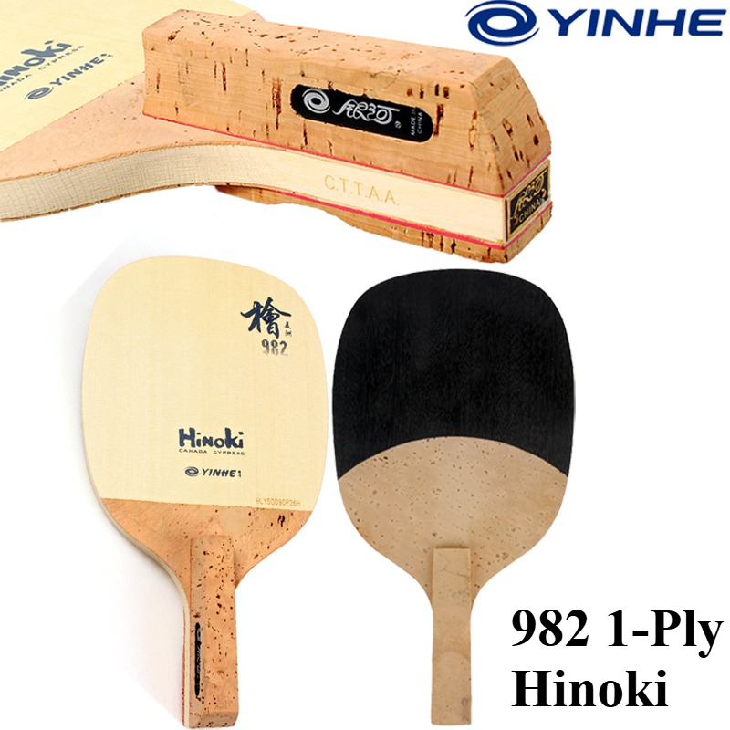 Table Tennis Paddle - YINHE 982 1-Ply Solid Hinoki Table