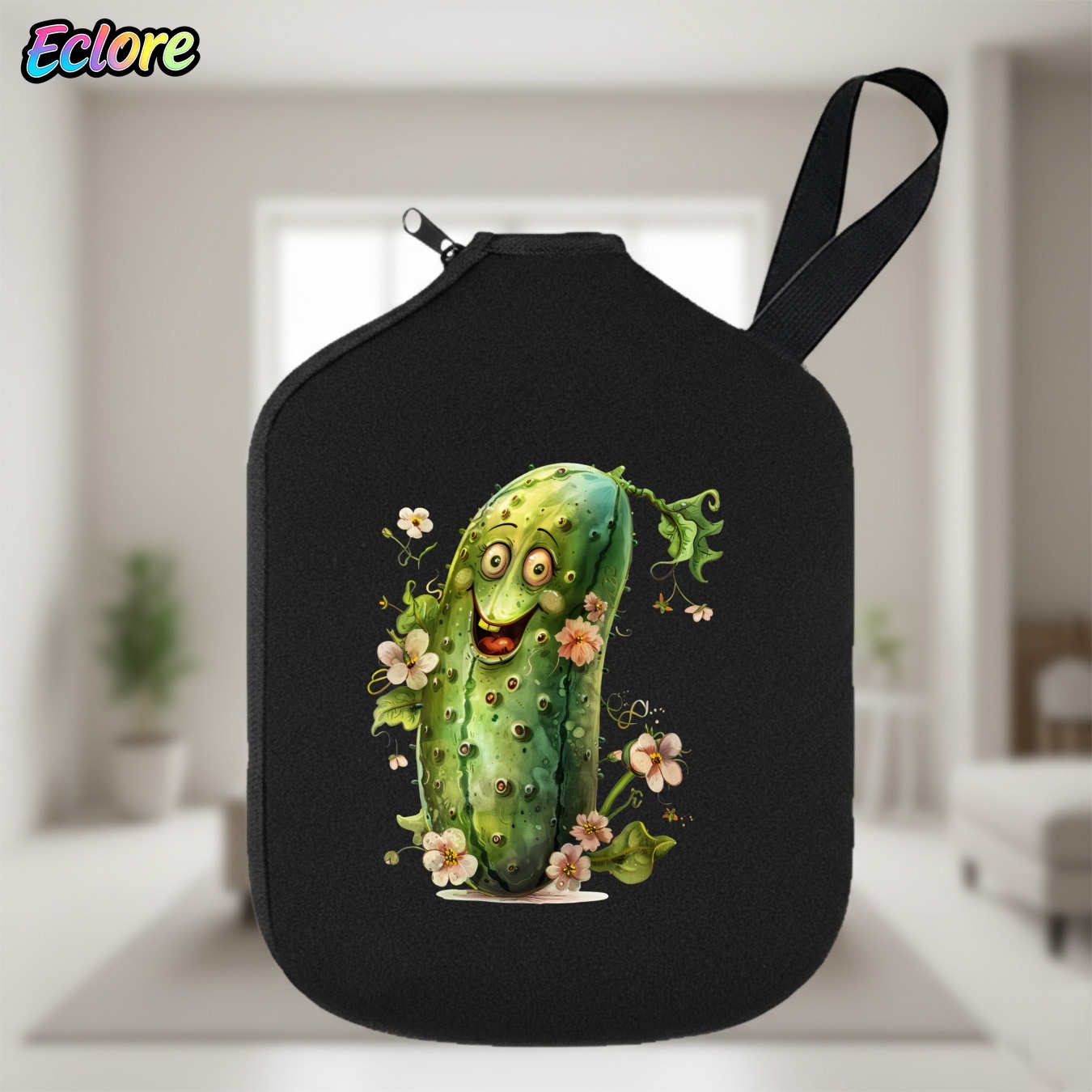Table Tennis Paddle - Cartoon Smile Pickleball Paddle Cover Soft