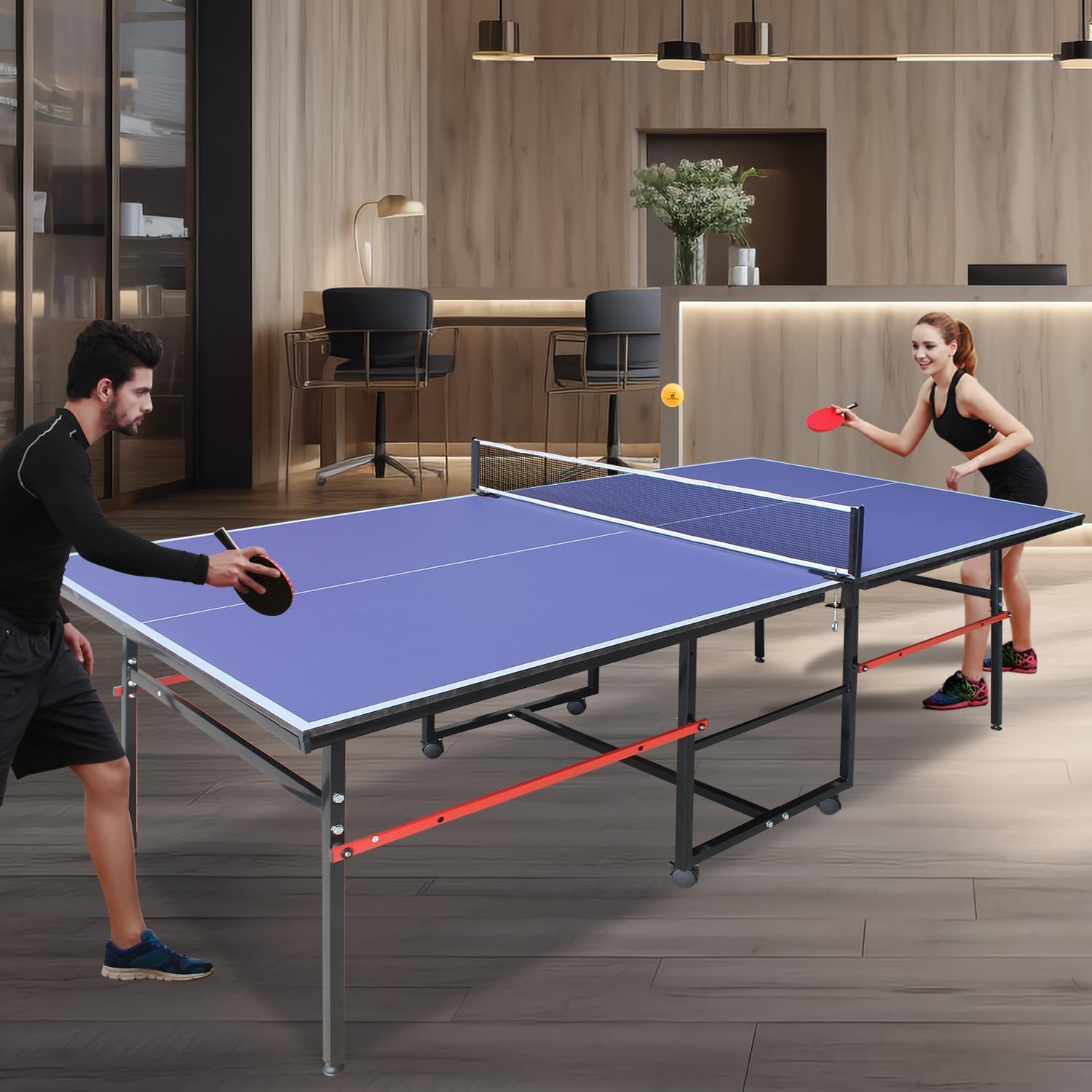 8 ft Portable Ping Pong Table， - Ping Pong Ball Set 评论和价格