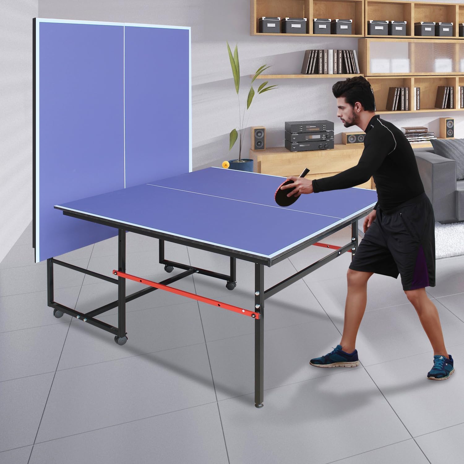 8 ft Portable Ping Pong Table， - Ping Pong Ball Set 评论和价格