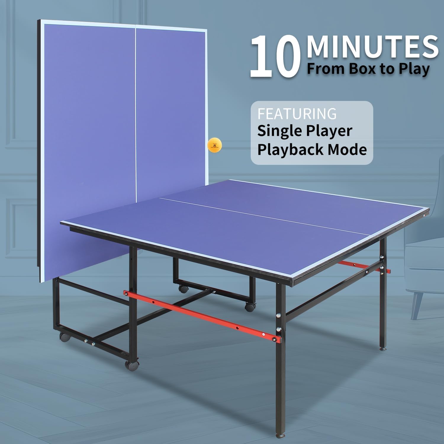 8 ft Portable Ping Pong Table， - Ping Pong Ball Set 评论和价格