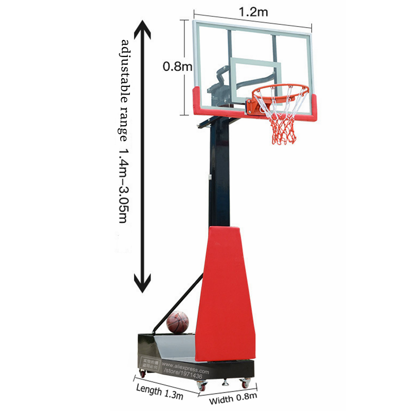 Height Adjustable Portable Mov - Sports Equipment In School 评论和价格