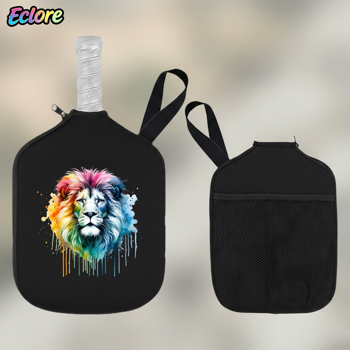 Colorful Watercolor Lion Head  - Table Tennis Paddle 评论和价格