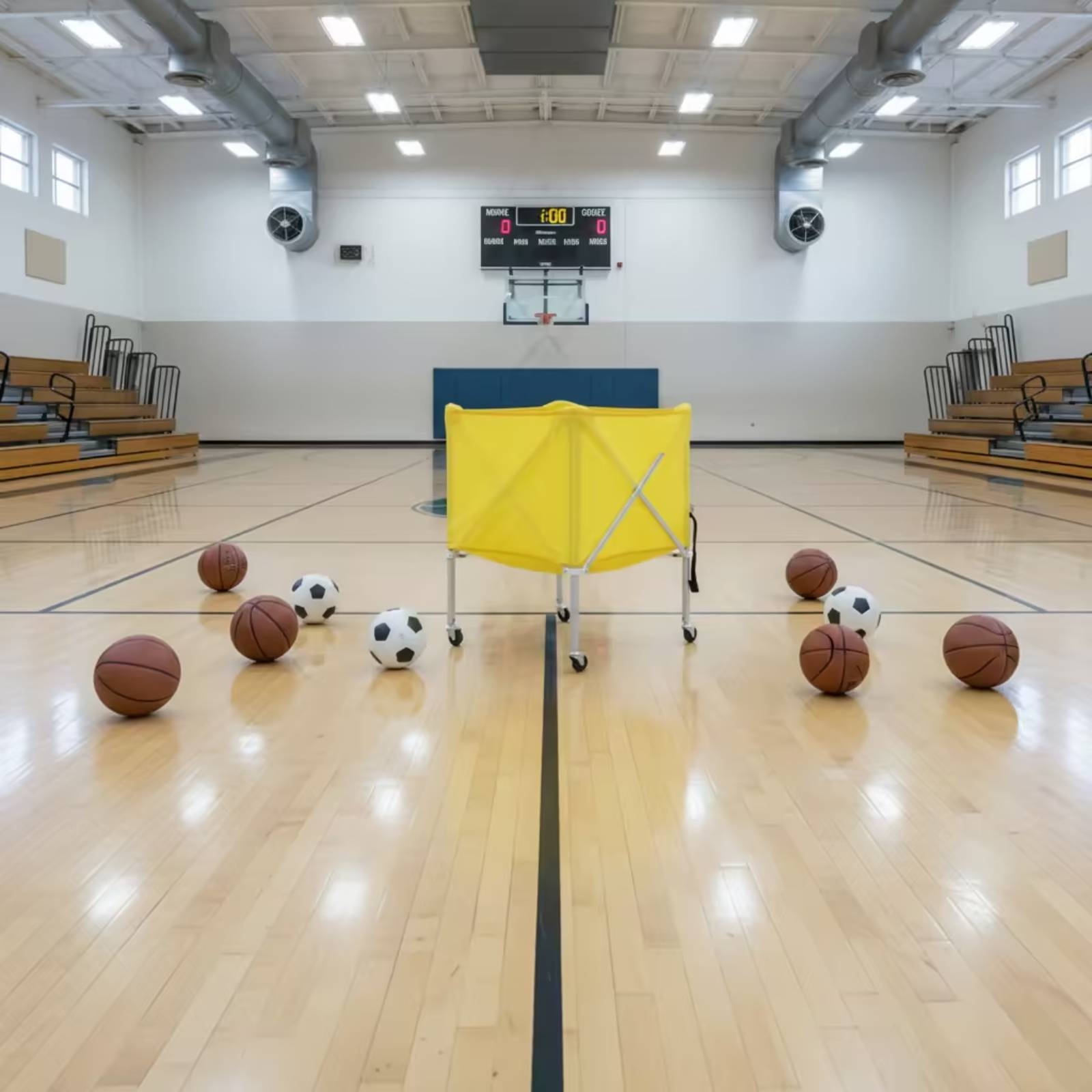 Collapsible Ball Cart Four-Whe - Sports Equipment In School 评论和价格