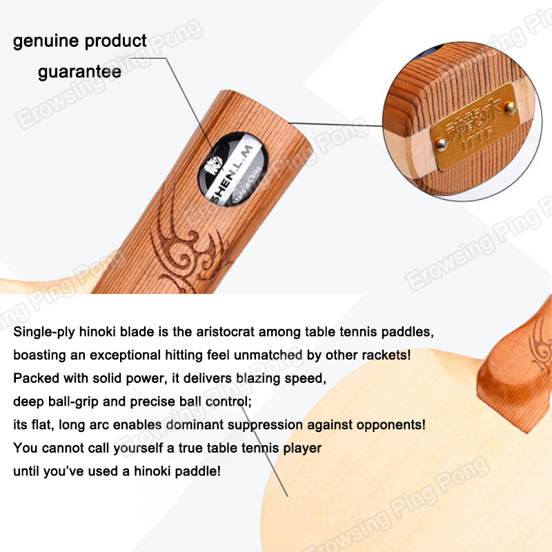 1-Ply Hinoki Table Tennis Blad - Table Tennis Paddle 评论和价格