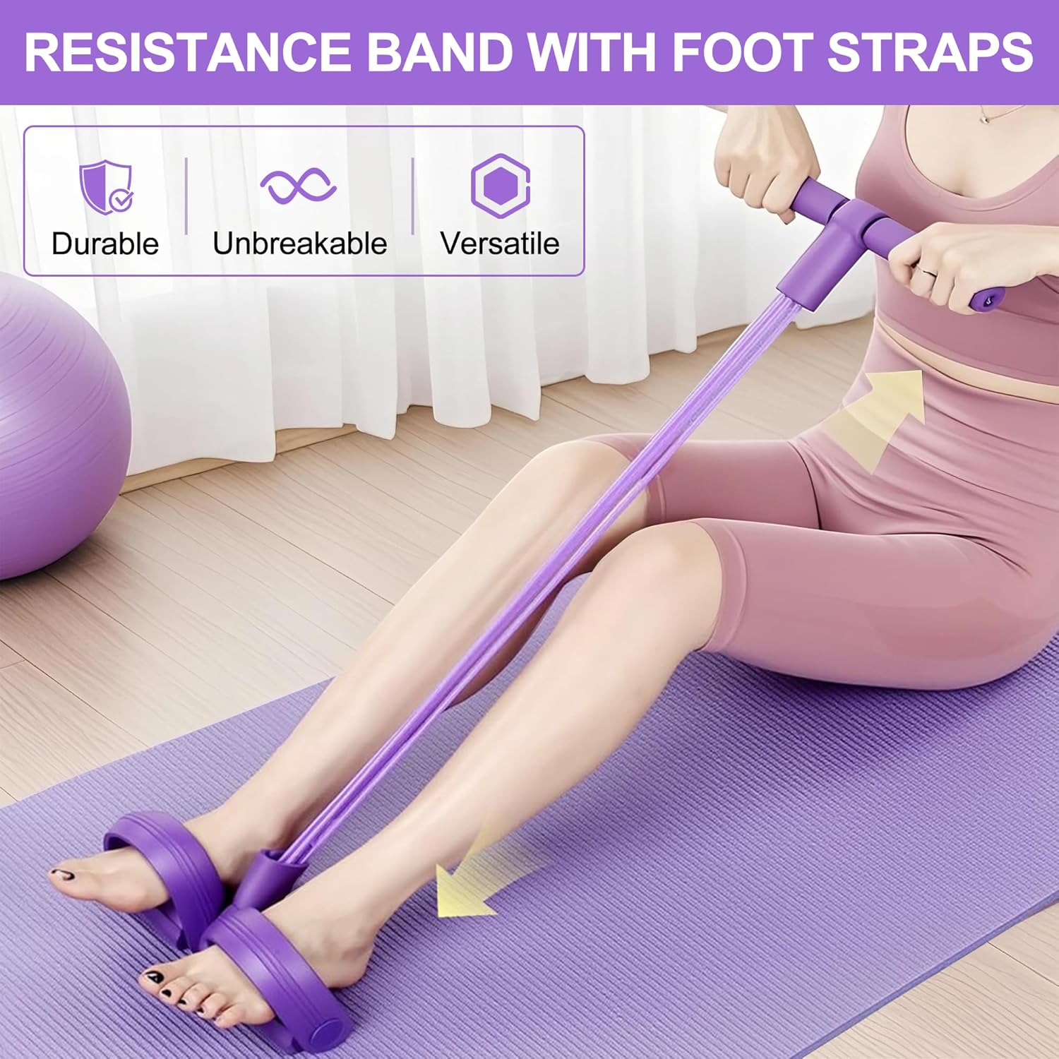 4-Tube Pedal Resistance Band M - Sports Equipment Suppliers 评论和价格