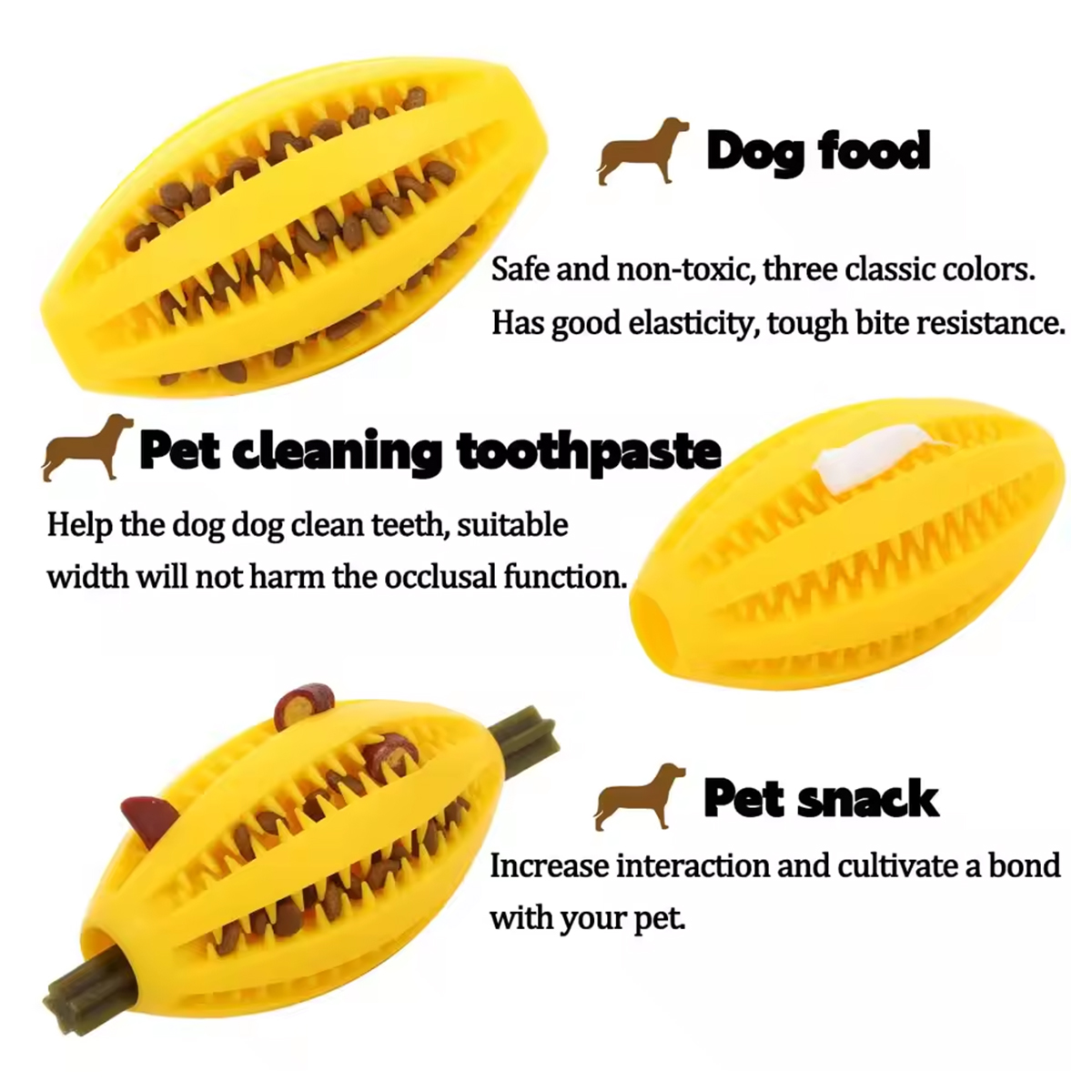 Dog Leaky Food Toy, Durable Te - Rugby Training Ball 评论和价格