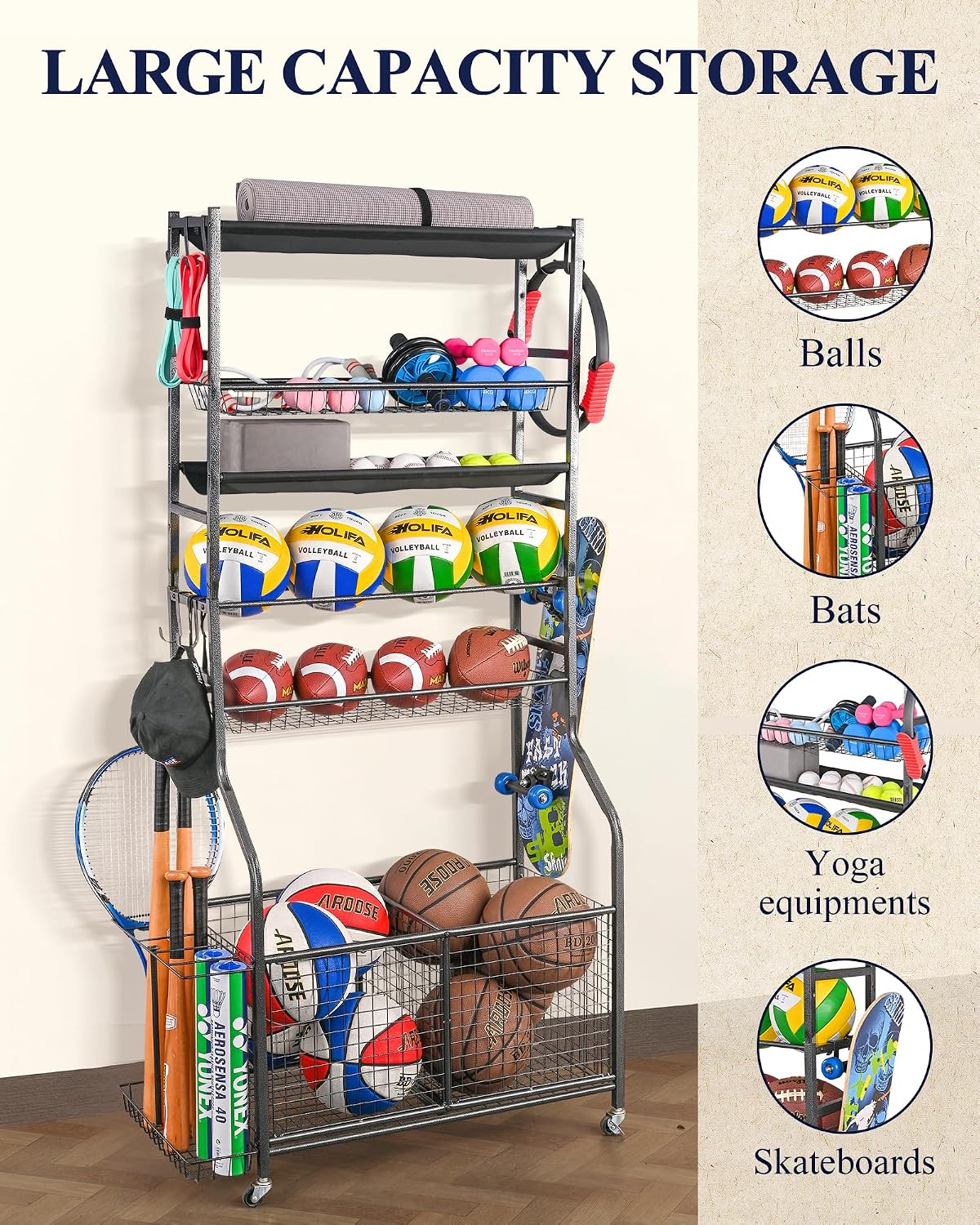 Sports Equipment Garage Organi - Sports Equipment Garage Storage 评论和价格