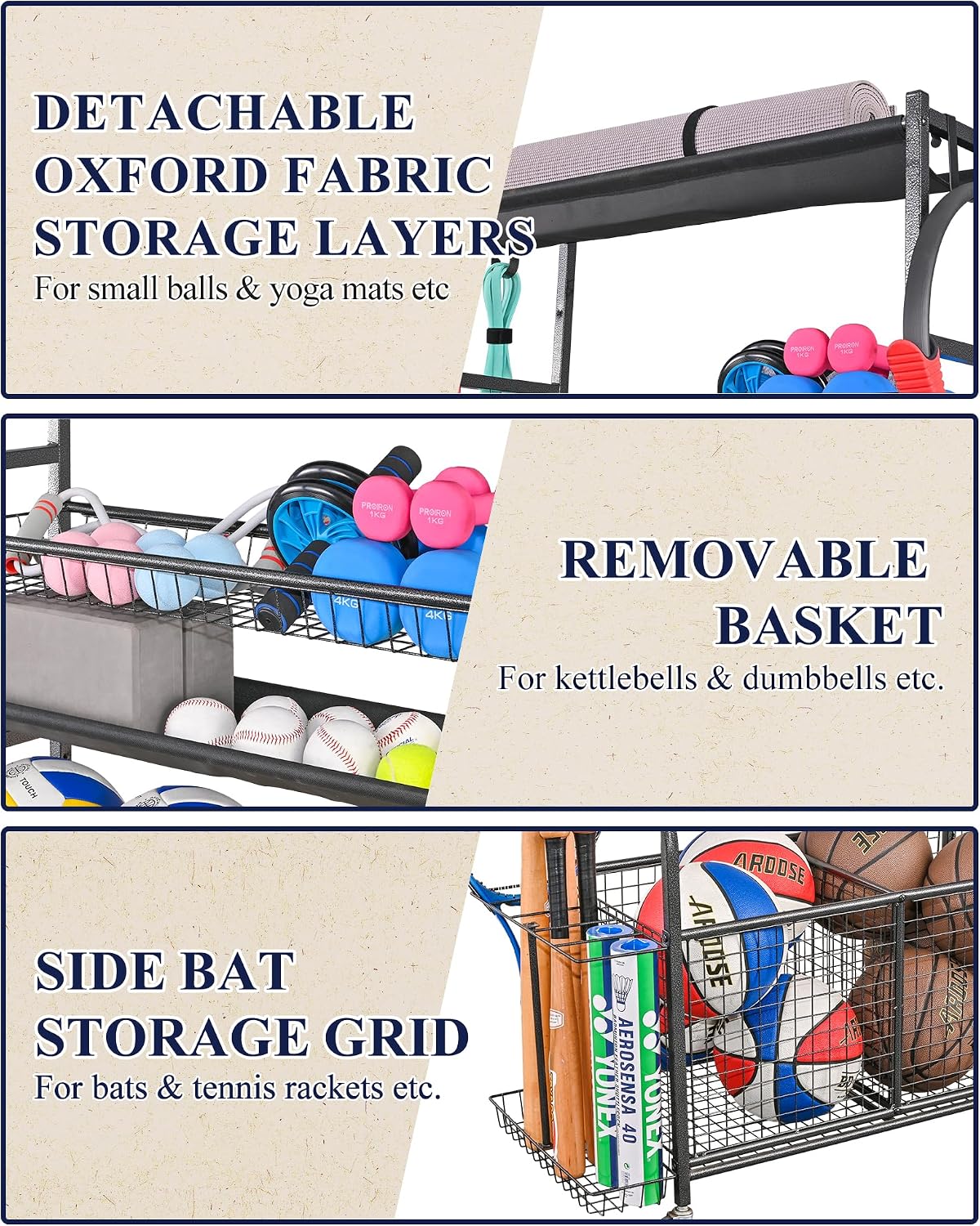 Sports Equipment Garage Organi - Sports Equipment Garage Storage 评论和价格