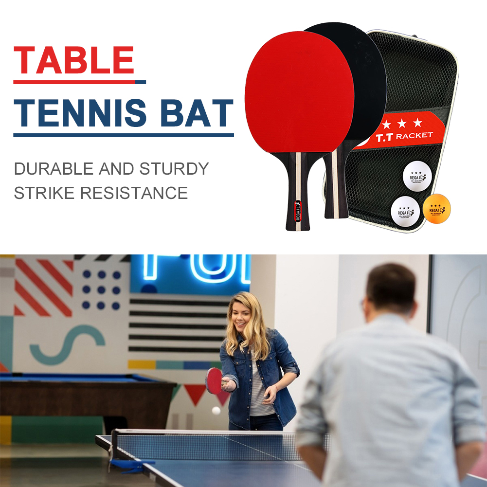 Table Tennis Racket 2 Rackets  - Ping Pong Ball Set 评论和价格