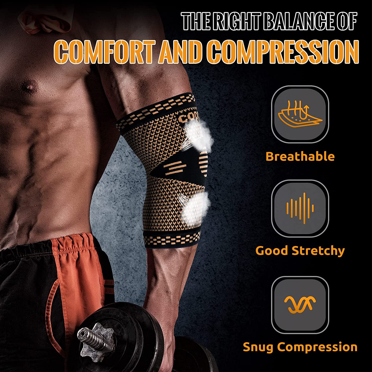 1PC Copper Elbow Compression S - Tennis Elbow Brace 评论和价格
