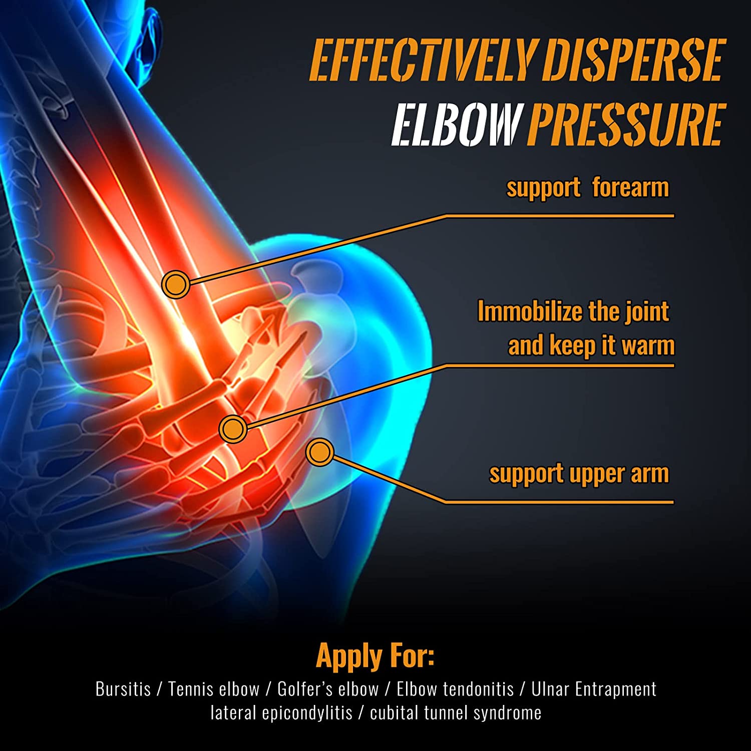 1PC Copper Elbow Compression S - Tennis Elbow Brace 评论和价格