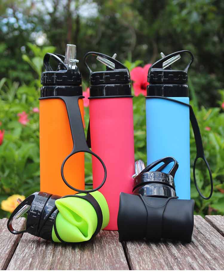 600ml   travel camping silicon - Sports Equipment In School 评论和价格