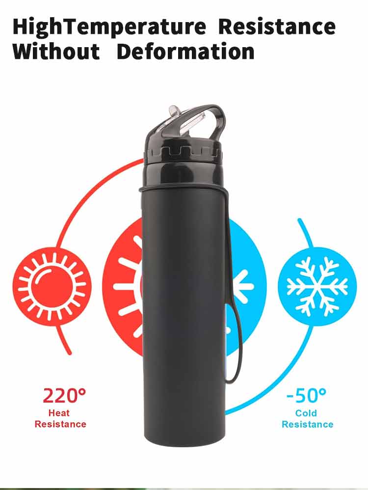 600ml   travel camping silicon - Sports Equipment In School 评论和价格