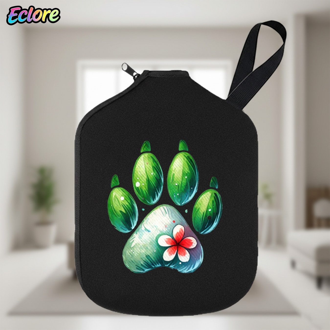 Green Watercolor Paw Print Pad - Table Tennis Paddle 评论和价格