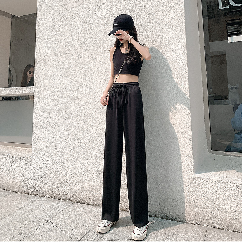 Women's Ice Silk Wide Leg Pant - Skateboard Complete Deck 评论和价格
