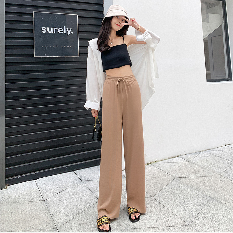 Women's Ice Silk Wide Leg Pant - Skateboard Complete Deck 评论和价格